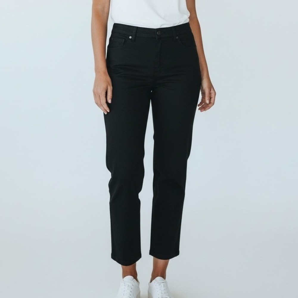 LOFT The Riviera Slim Black Pants Womens 00P Petite Stretch Trousers